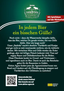 Aktion Agrar: Saubräu – In jedem Schluck ein bisschen Gülle?