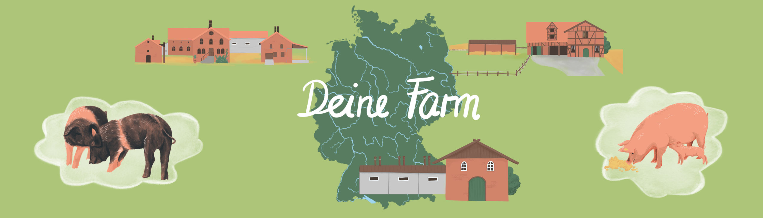 Deine Farm - Spiel zu Bauernhöfen mit Tierhaltung Banner