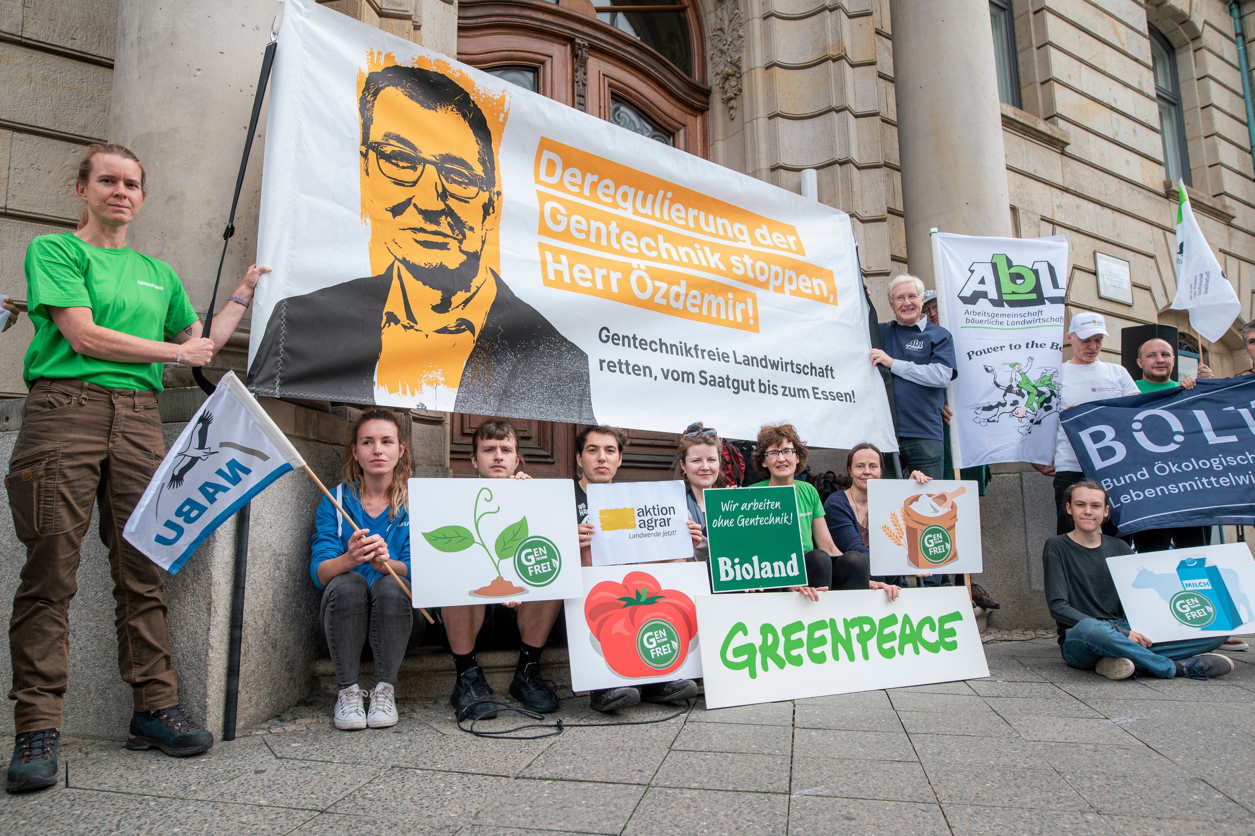 Protestaktion vor dem Landwirtschaftsministerium – Foto: Paul Lovis Wagner/Greenpeace