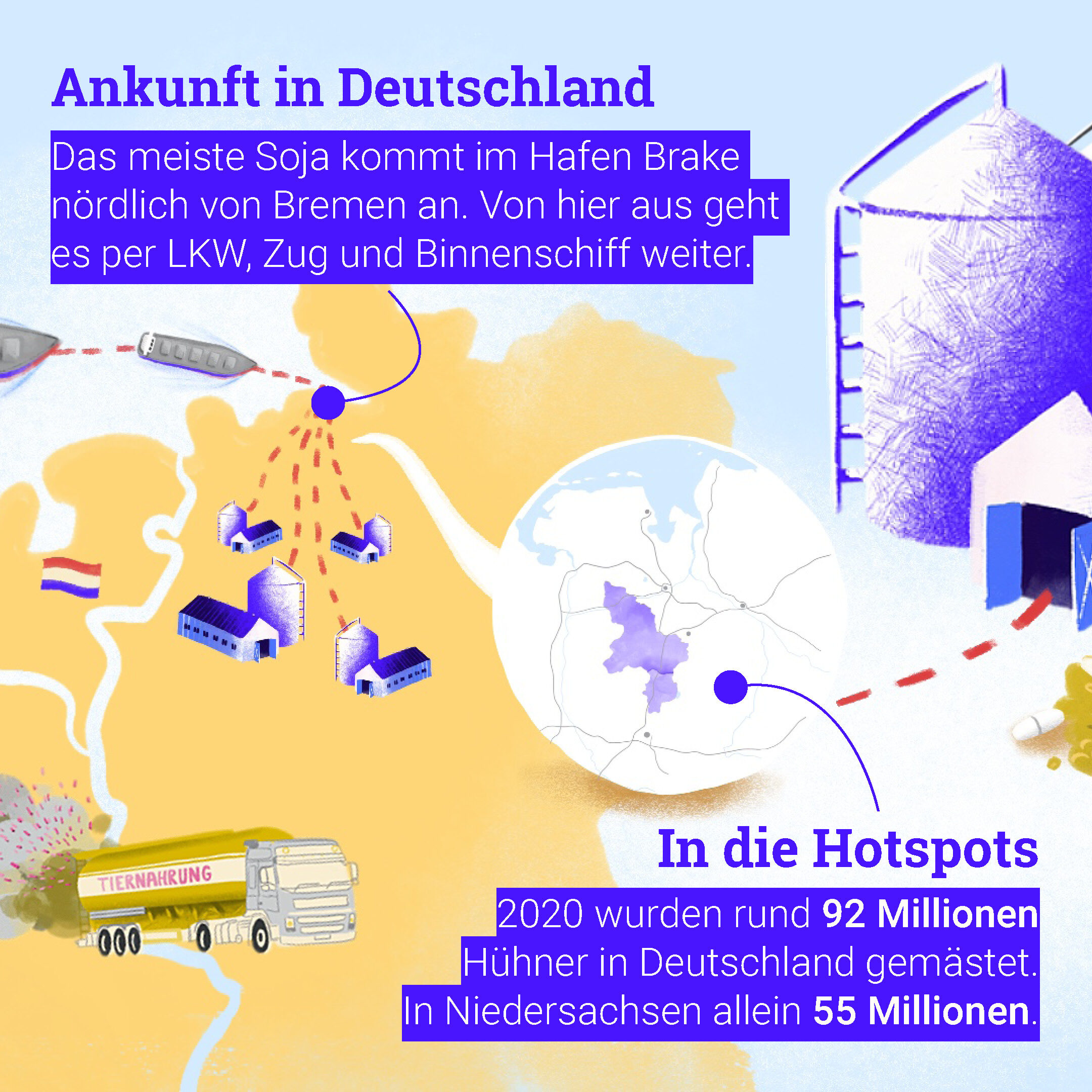 Infografiken-Sojabohne in Deutschland