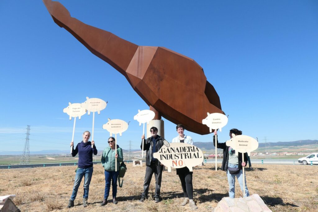 Protestaktion - Recherchetour Tönnies in Spanien