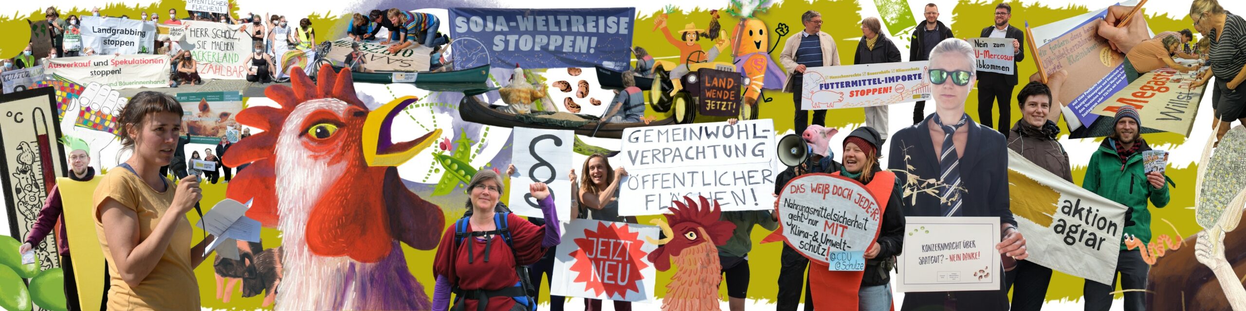 Banner Aktionen zur Agrarpolitik