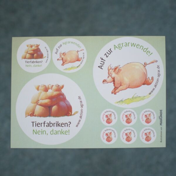Aufkleber Agrarwende Tierhaltung & Nutztiere