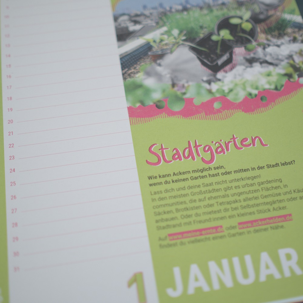 Kalender der Alternativen: Stadtgärten